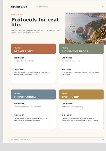 Field card from the real Healthy Living collection